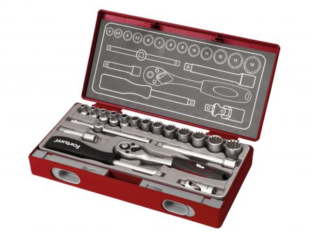 FO hlavice n�str�n� MULTI-LOCK, sada 19ks, 1/4"