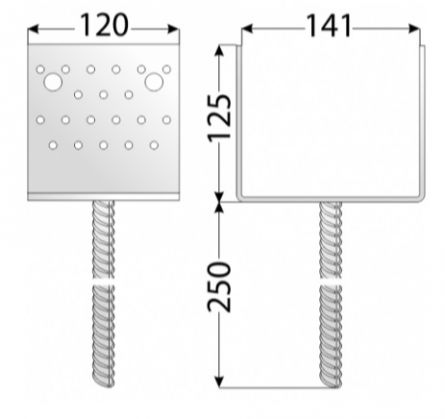 DO patka sloupku 140 "U" PSS 140 �IROK�