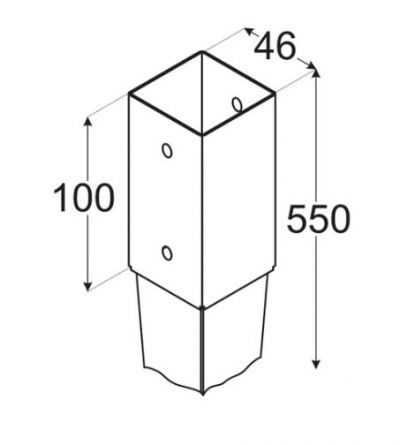 DO patka sloupku 45/550 PSG k zar�en�