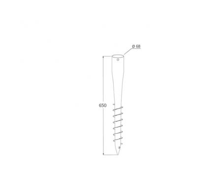 DO vrut zemn� 68x650x1,8 PWG 68/650