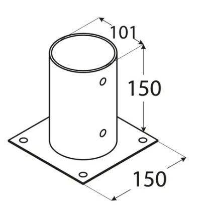 DO patka sloupku kruh 100 PSPO100