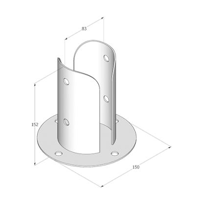 DO patka sloupku PSPOD 80 82x150x2