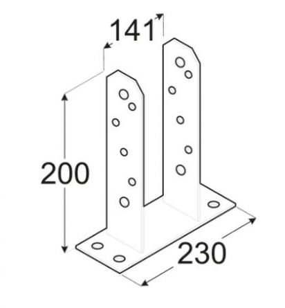 DO patka sloupku 140 typ"TT" PST140