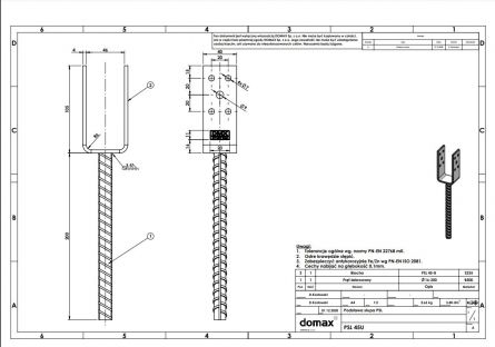 DO patka sloupku 46x100x40x4 PSL 45U