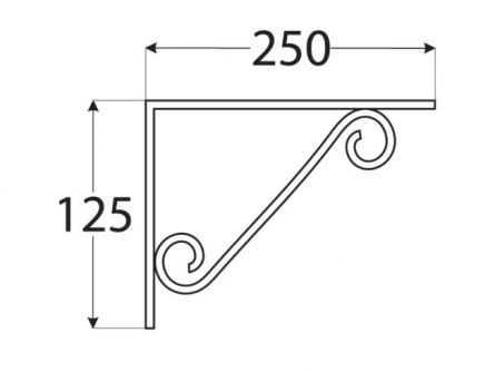 DO konzola dekorativn� 250x125 b�l�