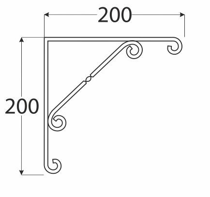 DO konzola dekorativn� 200x200 �ern