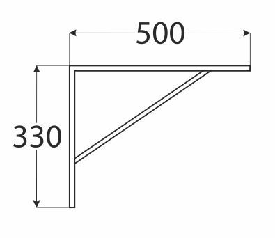 DO konzola zpevn�n� 500x330x4.0 �ed�