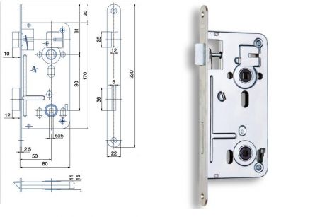 Zadl.z�mek 540 P-L �lut� ZN WC �1 ks