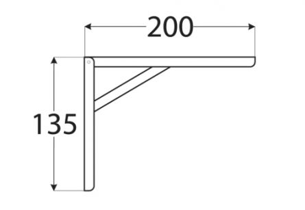 DO konzola skl�dac� 200x135x30 chromovan�