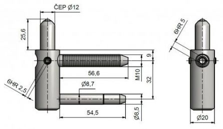 Z�v�s dve�n� trio 20 M10 BZ SD Zn �lut�
