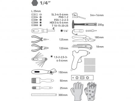 Sada n��ad� 68ks, 1/4", CrV Extol Lady