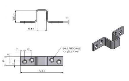 Skoba k p�i�r. 20 Zn modr�-b�l�