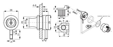 SISO z�mek na sklo 689 Cr sklo 4-6 mm