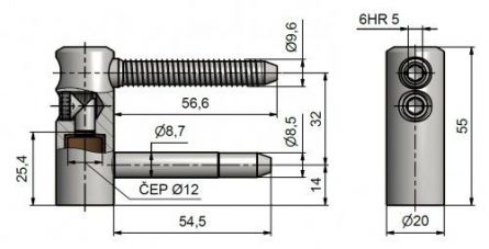 Z�v�s dve�n� trio 20 PH VD Zn �lut�