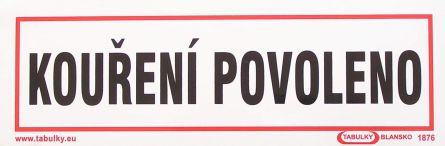 VT KOU�EN� POVOLENO 210x70samolep