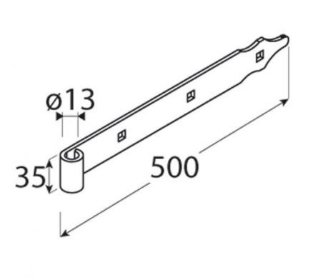 DO z�v�s p�sov� 500x35/4.0d13mm�ern