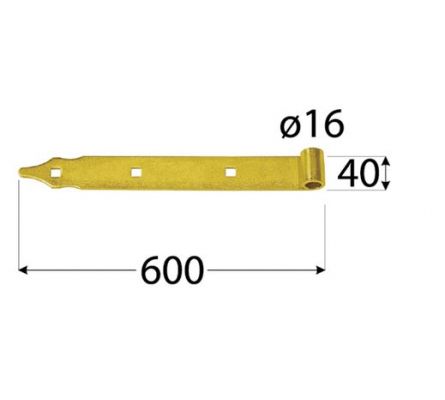 DO z�v�s p�sov� 600x40/5.0 d 16mm