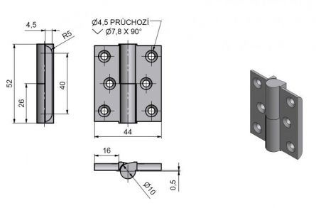 Z�v�s pro skl�dac� dve�e 50 P Nikl