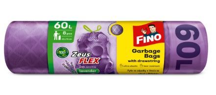 SAR-pytel na odpadky flex 60l �8ks FINO levandule
