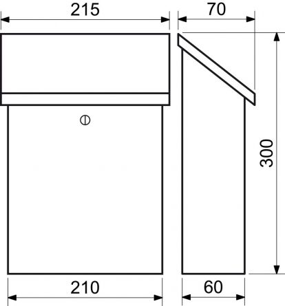 Po�t.schr�nka BK70 st��b. 210x300x60mm