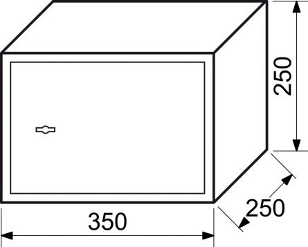 Sejf RS25K n�byt.35x25x25 2kl.mech.z�mek