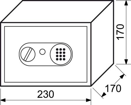 Sejf RS17EDN s elektronick�m z�mkem r��.