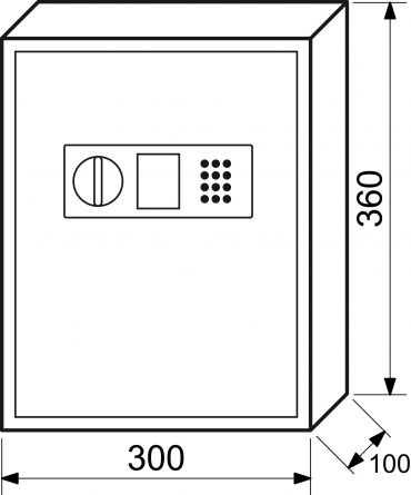 Sejf na kl��e KS.48 s el.z�mkem 48 h�k�