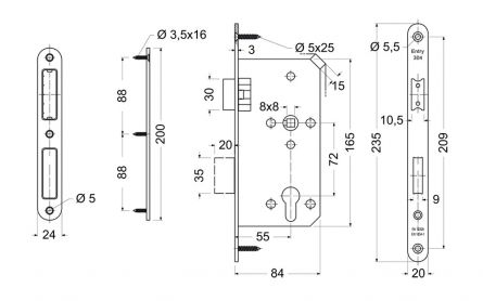 Zadl.z�mek magnet.FAB 72/55/20 z�vorov�