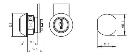 RONIS z�mek schr�nkov� 8800-01