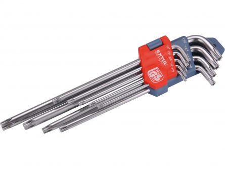 Sada TORX L-kl��e prodlou�en� 9ks, T10-50