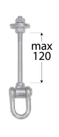 DO uchycen� houpa�.MHC 120 typ C M12x120