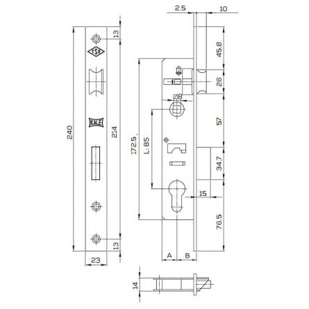 Zadl.z�mek KALE 153 2 dorm 20