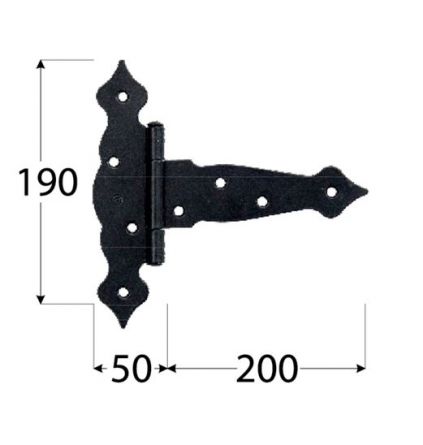 DO z�v�s troj�.ozdobn� 200x50x2,5mm �ern