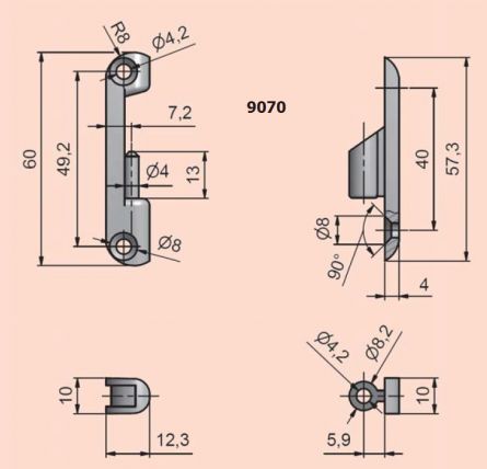 Z�v�s okenn� 60 spojovac� Zn �lut�