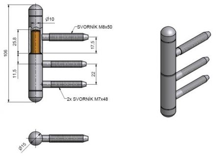 Z�v�s dve�n� 80/10 UR61 M8 22/M7 Ni