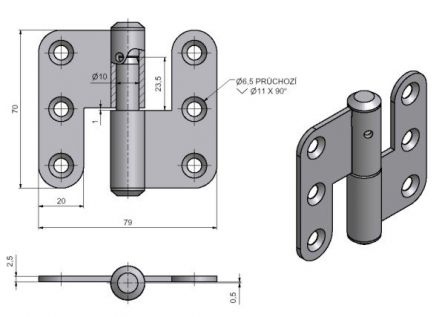 Z�v�s dve�n� 70 rovn� lev� Zn b�l�