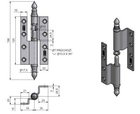 Z�v�s dve�n� 120 UR14 P lomen� �ern�
