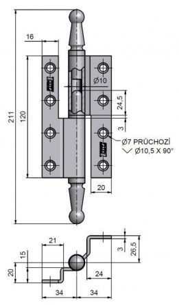 Z�v�s dve�n� 120 UR01 L lomen� Surov�