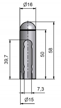 N�vlek TRIO 15-UR25 B�l� RAL 9016