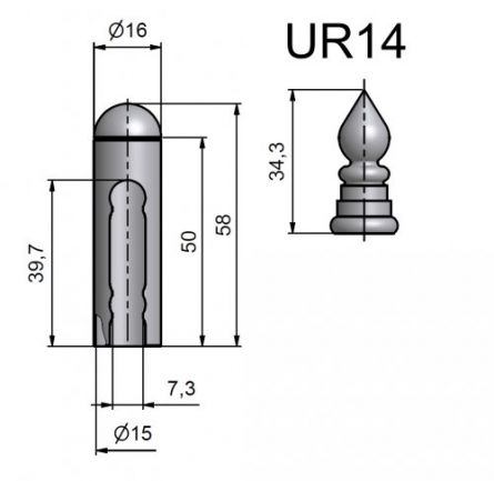 N�vlek TRIO 15-UR14 �ern� RAL 9005