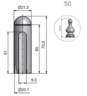 N�vlek TRIO 20-UR50 Ms lesk
