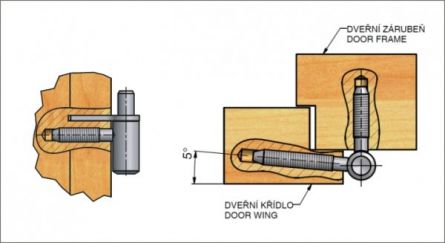 Z�v�s dve�n� 60 M8 s h�ebem Zn b�l�