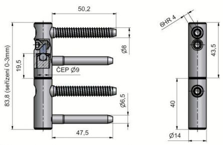 Z�v�s dve�n� trio 14 DZ PH Zn �lut�