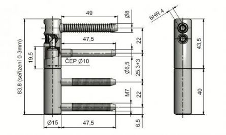 Z�v�s dve�n� trio 15 22/M7 PH Zn b�l�