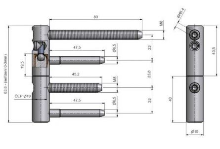 Z�v�s dve�n� trio 15 PYRO M8 PH Zn b�l�