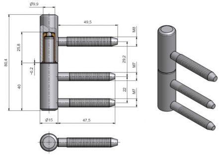 Z�v�s dve�n� 80/10 M8 22/M7 PH Zn �lut�