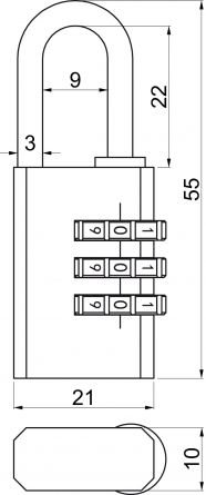 Visac� z�mek 1203.20 3k�dov� 20mm MS
