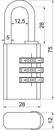 Visac� z�mek 1203.30 3k�dov� 30mm MS
