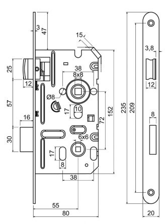 Zadl.z�mek Z.301-WC.72/55/20 P