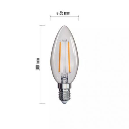 E- ��rovka LED FLM CANDLE 2,2W(25W) 250lm E14